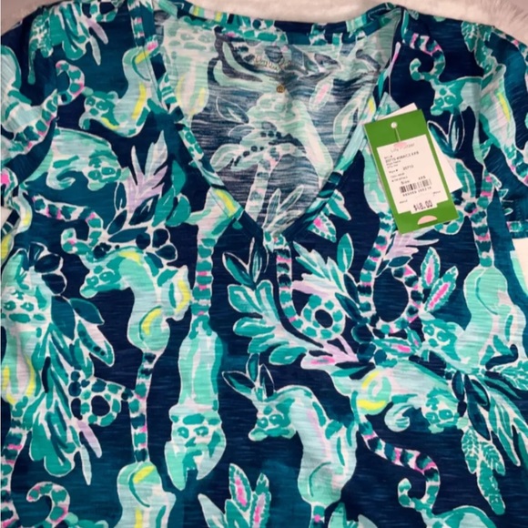 Lilly Pulitzer NWT Etta V-Neck Top In The Details $48 Size XXS - Picture 6 of 10